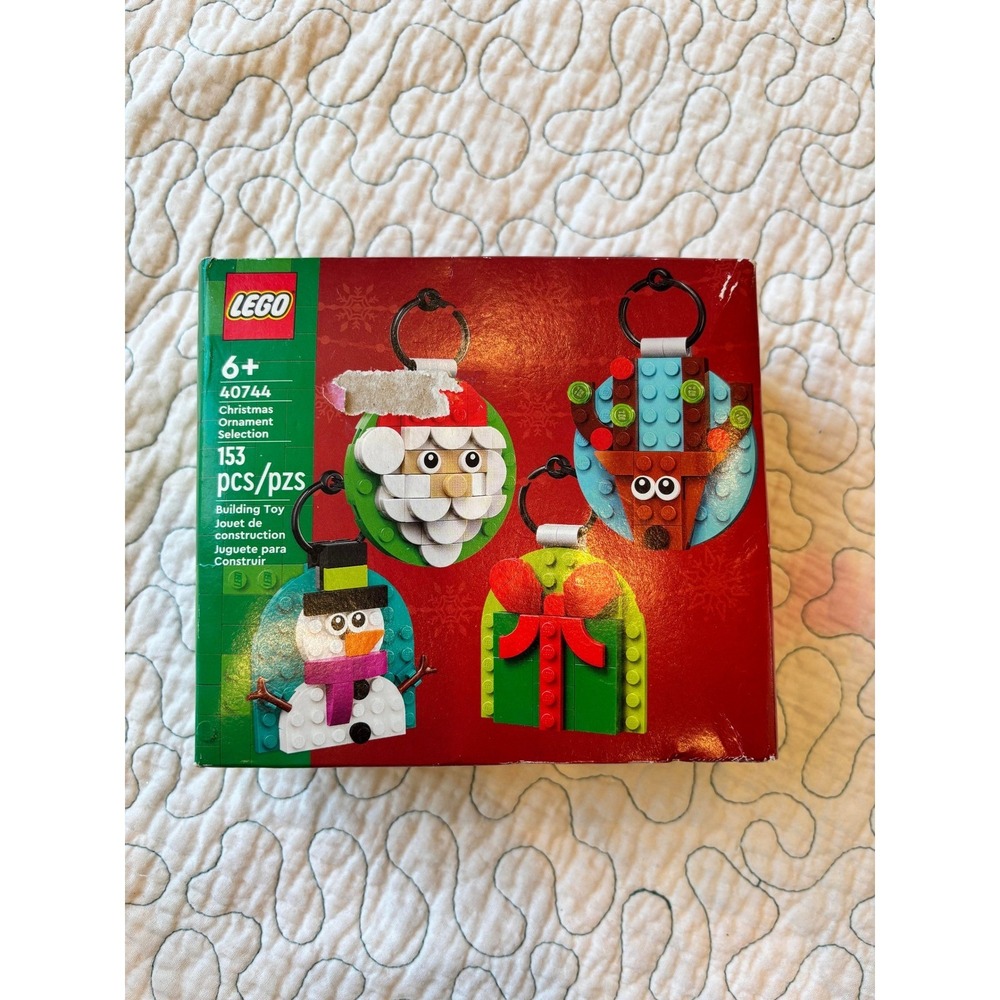 LEGO 40744 Christmas Ornament‎ 153 PCS Santa Reindeer Snowman Sealed Box Damage